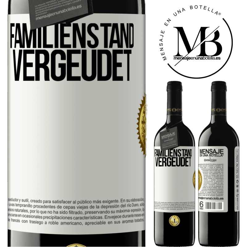 39,95 € Kostenloser Versand | Rotwein RED Ausgabe MBE Reserve Familienstand: vergeudet Weißes Etikett. Anpassbares Etikett Reserve 12 Monate Ernte 2016 Tempranillo