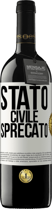 39,95 € | Vino rosso Edizione RED MBE Riserva Stato civile: sprecato Etichetta Bianca. Etichetta personalizzabile Riserva 12 Mesi Raccogliere 2015 Tempranillo