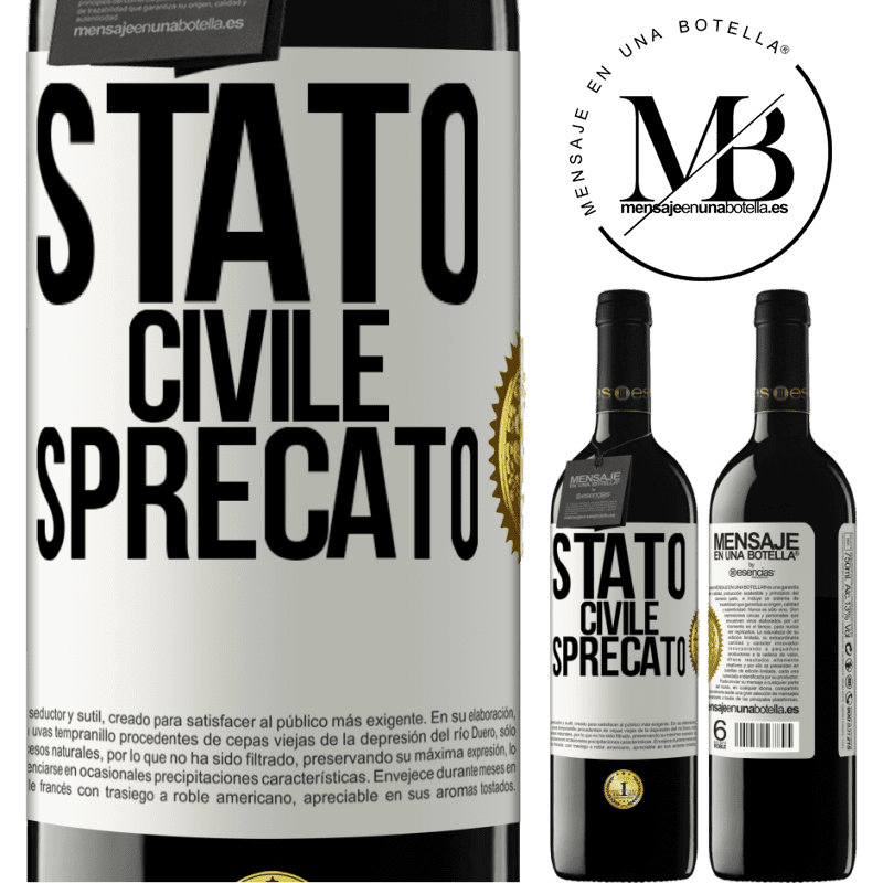 39,95 € Spedizione Gratuita | Vino rosso Edizione RED MBE Riserva Stato civile: sprecato Etichetta Bianca. Etichetta personalizzabile Riserva 12 Mesi Raccogliere 2014 Tempranillo