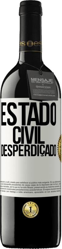 39,95 € | Vinho tinto Edição RED MBE Reserva Estado civil: desperdiçado Etiqueta Branca. Etiqueta personalizável Reserva 12 Meses Colheita 2016 Tempranillo