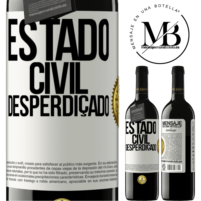 39,95 € Envio grátis | Vinho tinto Edição RED MBE Reserva Estado civil: desperdiçado Etiqueta Branca. Etiqueta personalizável Reserva 12 Meses Colheita 2016 Tempranillo