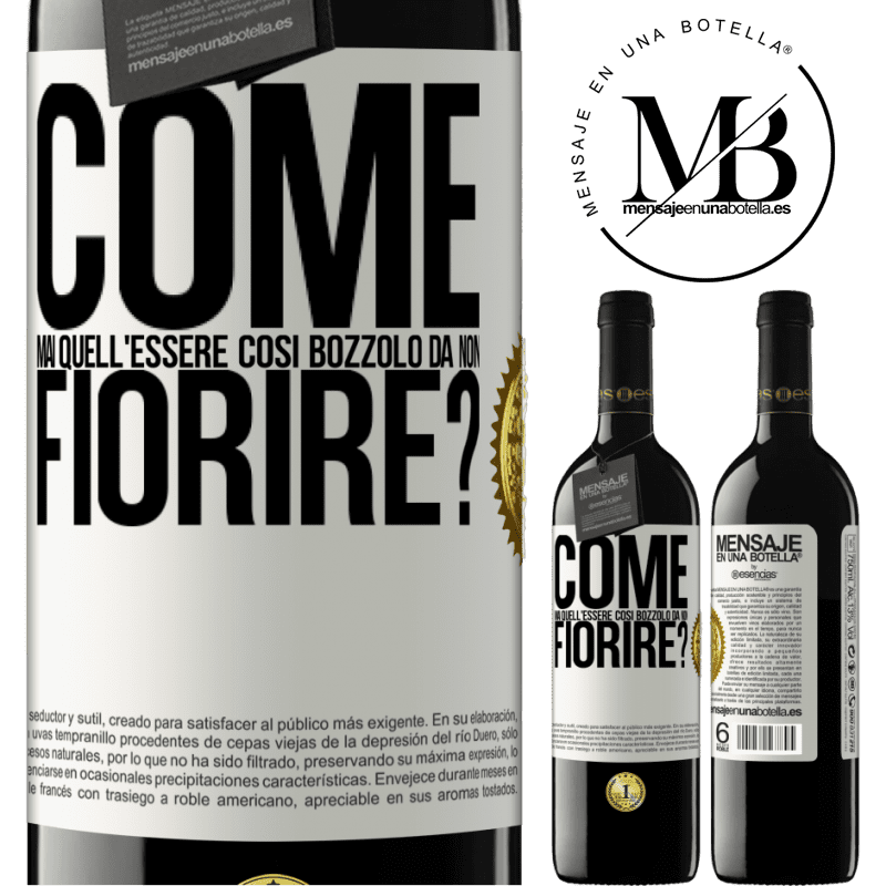 39,95 € Spedizione Gratuita | Vino rosso Edizione RED MBE Riserva come mai quell'essere così bozzolo da non fiorire? Etichetta Bianca. Etichetta personalizzabile Riserva 12 Mesi Raccogliere 2015 Tempranillo