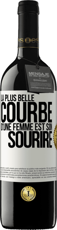 39,95 € Envoi gratuit | Vin rouge Édition RED MBE Réserve La plus belle courbe d'une femme est son sourire Étiquette Blanche. Étiquette personnalisable Réserve 12 Mois Récolte 2016 Tempranillo