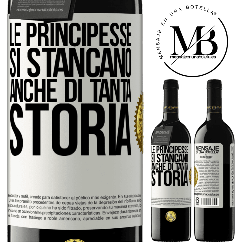 39,95 € Spedizione Gratuita | Vino rosso Edizione RED MBE Riserva Le principesse si stancano anche di tanta storia Etichetta Bianca. Etichetta personalizzabile Riserva 12 Mesi Raccogliere 2014 Tempranillo