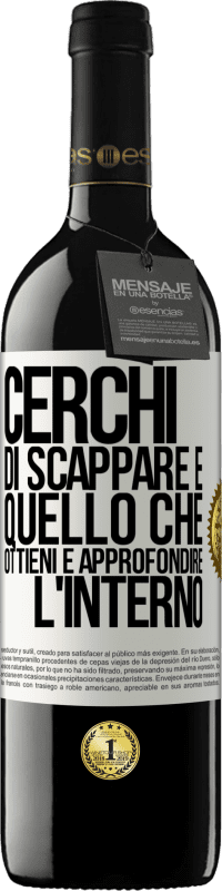 «Cerchi di scappare e quello che ottieni è approfondire l'interno» Edizione RED MBE Riserva