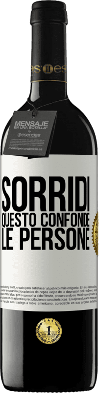 39,95 € | Vino rosso Edizione RED MBE Riserva Sorridi, questo confonde le persone Etichetta Bianca. Etichetta personalizzabile Riserva 12 Mesi Raccogliere 2015 Tempranillo