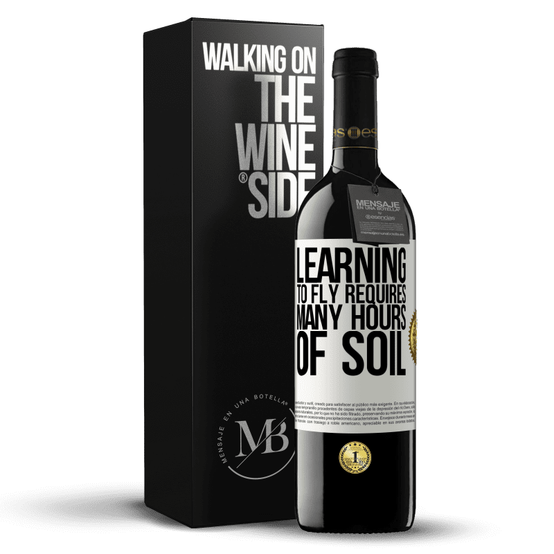 39,95 € Free Shipping | Red Wine RED Edition MBE Reserve Learning to fly requires many hours of soil White Label. Customizable label Reserve 12 Months Harvest 2014 Tempranillo