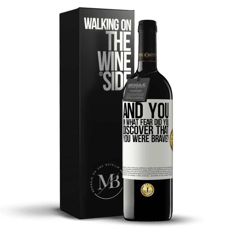 39,95 € Free Shipping | Red Wine RED Edition MBE Reserve And you, in what fear did you discover that you were brave? White Label. Customizable label Reserve 12 Months Harvest 2015 Tempranillo