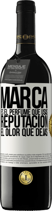 39,95 € | Vino Tinto Edición RED MBE Reserva Marca es el perfume que usas. Reputación, el olor que dejas Etiqueta Blanca. Etiqueta personalizable Reserva 12 Meses Cosecha 2014 Tempranillo