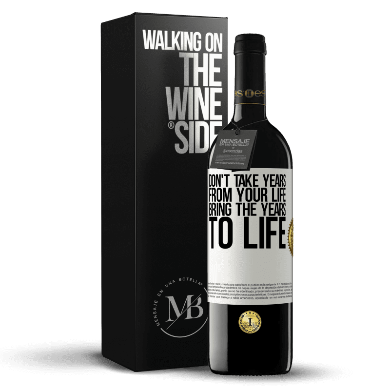 39,95 € Free Shipping | Red Wine RED Edition MBE Reserve Don't take years from your life, bring the years to life White Label. Customizable label Reserve 12 Months Harvest 2014 Tempranillo