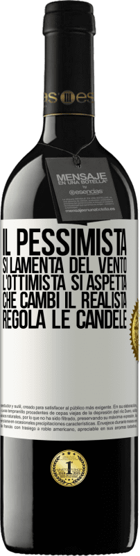 «Il pessimista si lamenta del vento l'ottimista si aspetta che cambi il realista regola le candele» Edizione RED MBE Riserva