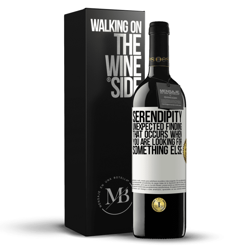 39,95 € Free Shipping | Red Wine RED Edition MBE Reserve Serendipity Unexpected finding that occurs when you are looking for something else White Label. Customizable label Reserve 12 Months Harvest 2014 Tempranillo