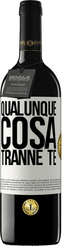 39,95 € Spedizione Gratuita | Vino rosso Edizione RED MBE Riserva Qualunque cosa tranne te Etichetta Bianca. Etichetta personalizzabile Riserva 12 Mesi Raccogliere 2015 Tempranillo