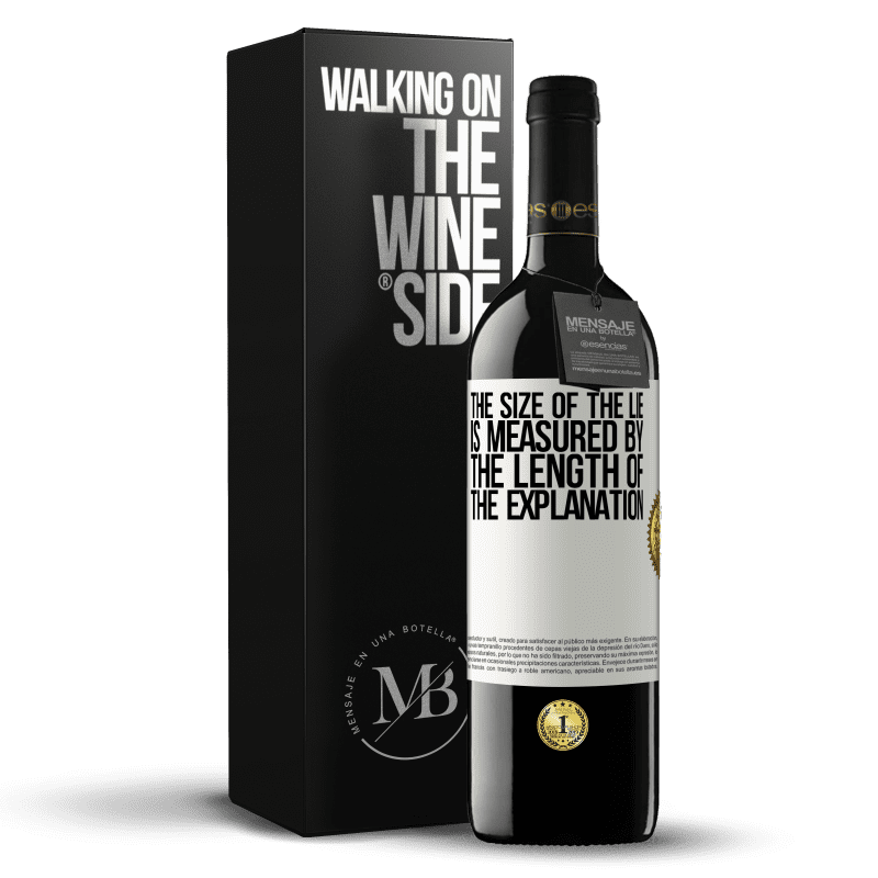 39,95 € Free Shipping | Red Wine RED Edition MBE Reserve The size of the lie is measured by the length of the explanation White Label. Customizable label Reserve 12 Months Harvest 2015 Tempranillo