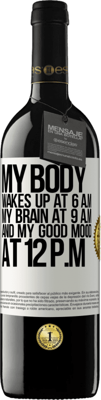 «Мое тело просыпается в 6 часов утра. Мой мозг в 9 утра. и мое хорошее настроение в 12 часов вечера» Издание RED MBE Бронировать