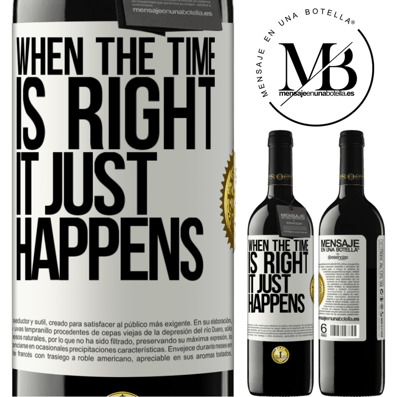 24,95 € Free Shipping | Red Wine RED Edition Crianza 6 Months When the time is right, it just happens White Label. Customizable label Aging in oak barrels 6 Months Harvest 2019 Tempranillo