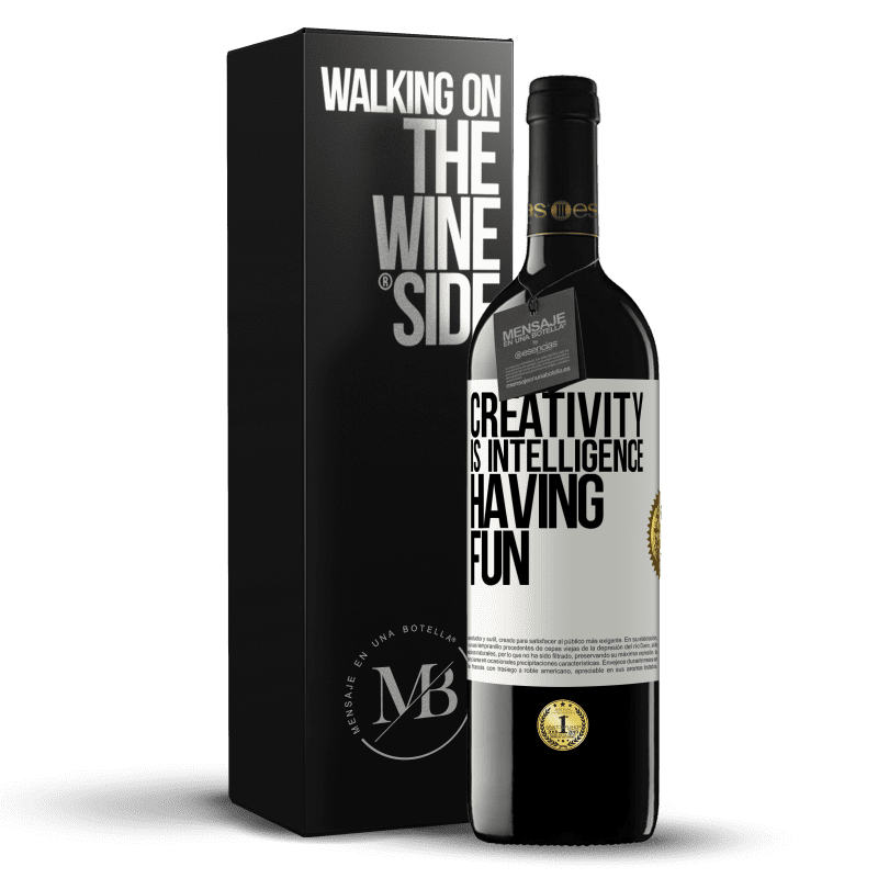 39,95 € Free Shipping | Red Wine RED Edition MBE Reserve Creativity is intelligence having fun White Label. Customizable label Reserve 12 Months Harvest 2016 Tempranillo
