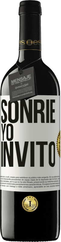 39,95 € | Vino Tinto Edición RED MBE Reserva Sonríe, yo invito Etiqueta Blanca. Etiqueta personalizable Reserva 12 Meses Cosecha 2016 Tempranillo