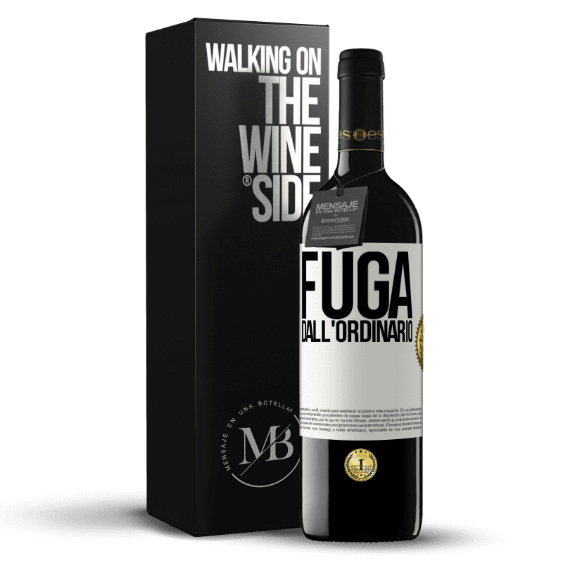 39,95 € Spedizione Gratuita | Vino rosso Edizione RED MBE Riserva Fuga dall'ordinario Etichetta Bianca. Etichetta personalizzabile Riserva 12 Mesi Raccogliere 2015 Tempranillo