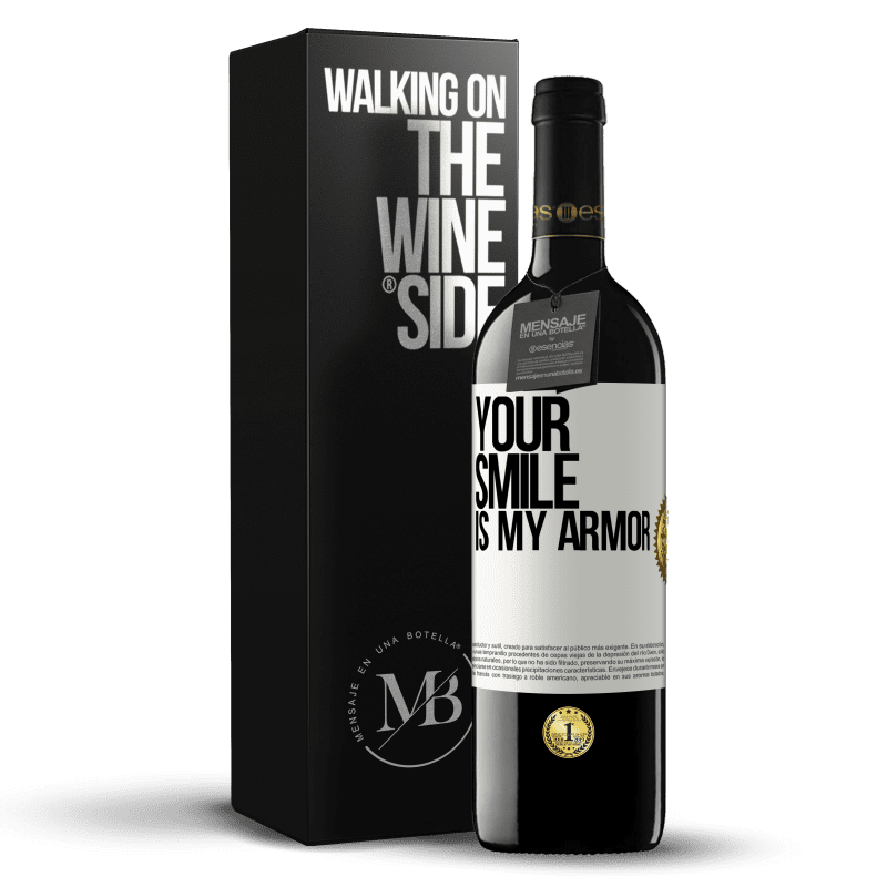 39,95 € Free Shipping | Red Wine RED Edition MBE Reserve Your smile is my armor White Label. Customizable label Reserve 12 Months Harvest 2015 Tempranillo