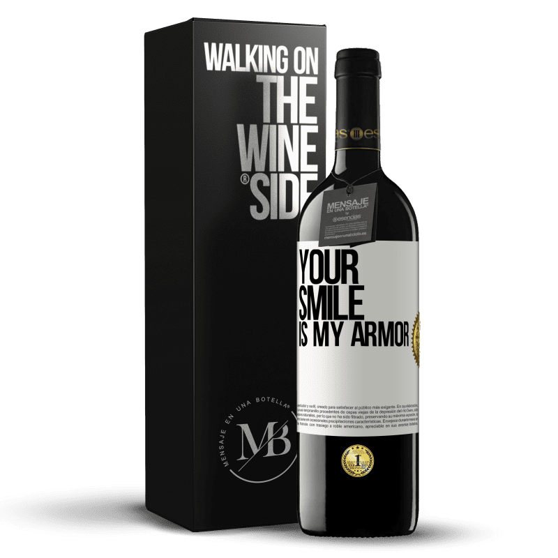 39,95 € Free Shipping | Red Wine RED Edition MBE Reserve Your smile is my armor White Label. Customizable label Reserve 12 Months Harvest 2016 Tempranillo