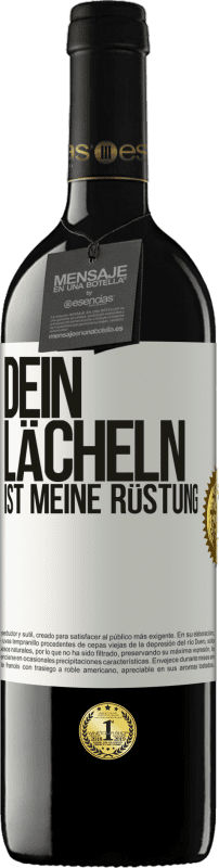 39,95 € | Rotwein RED Ausgabe MBE Reserve Dein Lächeln ist meine Rüstung Weißes Etikett. Anpassbares Etikett Reserve 12 Monate Ernte 2015 Tempranillo