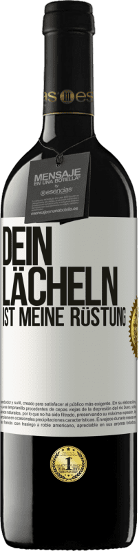 39,95 € Kostenloser Versand | Rotwein RED Ausgabe MBE Reserve Dein Lächeln ist meine Rüstung Weißes Etikett. Anpassbares Etikett Reserve 12 Monate Ernte 2016 Tempranillo