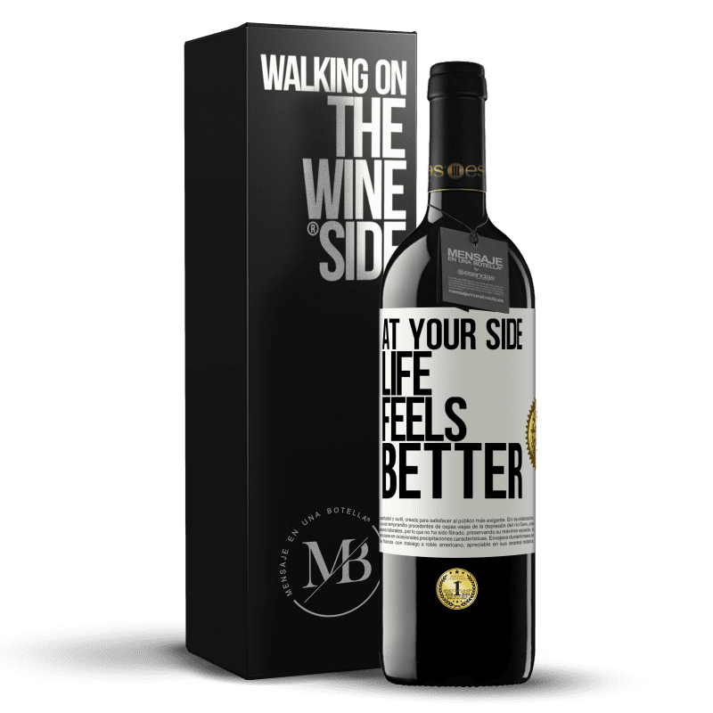 39,95 € Free Shipping | Red Wine RED Edition MBE Reserve At your side life feels better White Label. Customizable label Reserve 12 Months Harvest 2015 Tempranillo