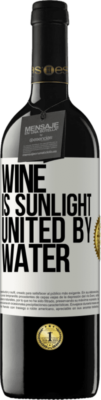 39,95 € Free Shipping | Red Wine RED Edition MBE Reserve Wine is sunlight, united by water White Label. Customizable label Reserve 12 Months Harvest 2015 Tempranillo