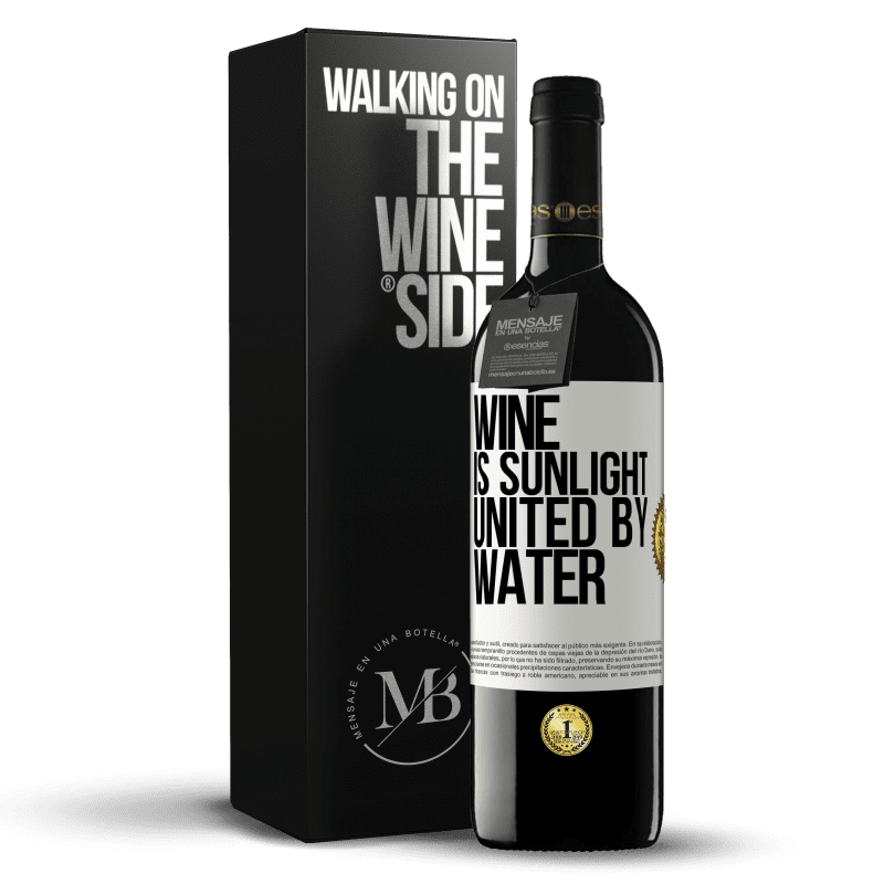 39,95 € Free Shipping | Red Wine RED Edition MBE Reserve Wine is sunlight, united by water White Label. Customizable label Reserve 12 Months Harvest 2014 Tempranillo