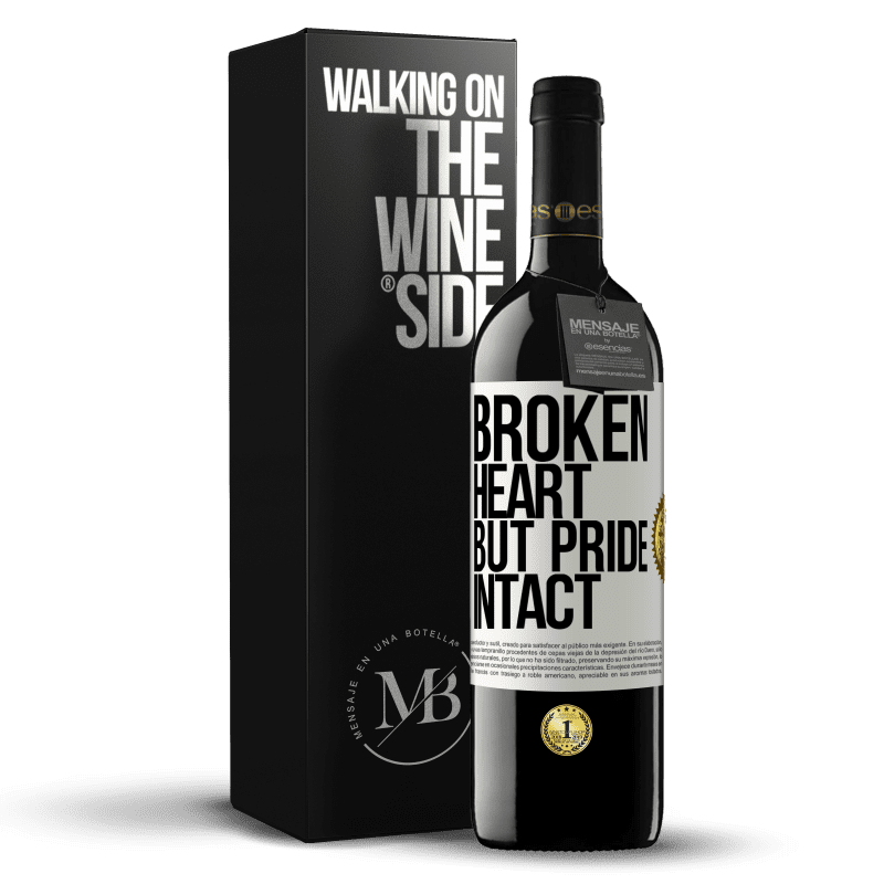 39,95 € Free Shipping | Red Wine RED Edition MBE Reserve The broken heart But pride intact White Label. Customizable label Reserve 12 Months Harvest 2015 Tempranillo