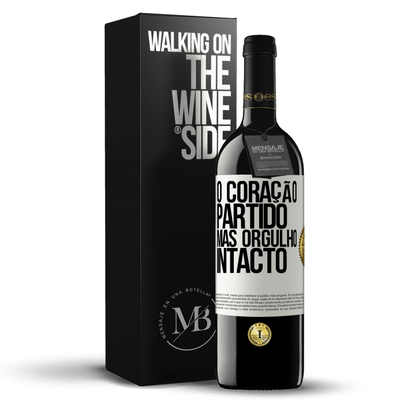 39,95 € Envio grátis | Vinho tinto Edição RED MBE Reserva O coração partido Mas orgulho intacto Etiqueta Branca. Etiqueta personalizável Reserva 12 Meses Colheita 2015 Tempranillo