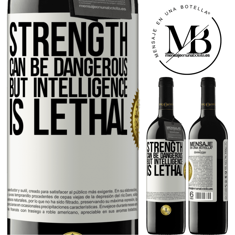 24,95 € Free Shipping | Red Wine RED Edition Crianza 6 Months Strength can be dangerous, but intelligence is lethal White Label. Customizable label Aging in oak barrels 6 Months Harvest 2019 Tempranillo