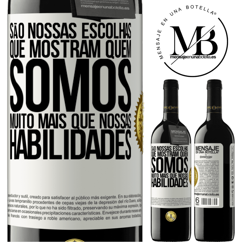 39,95 € Envio grátis | Vinho tinto Edição RED MBE Reserva São nossas escolhas que mostram quem somos, muito mais que nossas habilidades Etiqueta Branca. Etiqueta personalizável Reserva 12 Meses Colheita 2014 Tempranillo