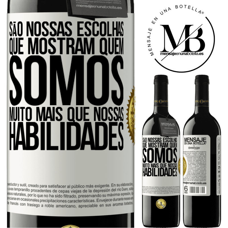 39,95 € Envio grátis | Vinho tinto Edição RED MBE Reserva São nossas escolhas que mostram quem somos, muito mais que nossas habilidades Etiqueta Branca. Etiqueta personalizável Reserva 12 Meses Colheita 2016 Tempranillo
