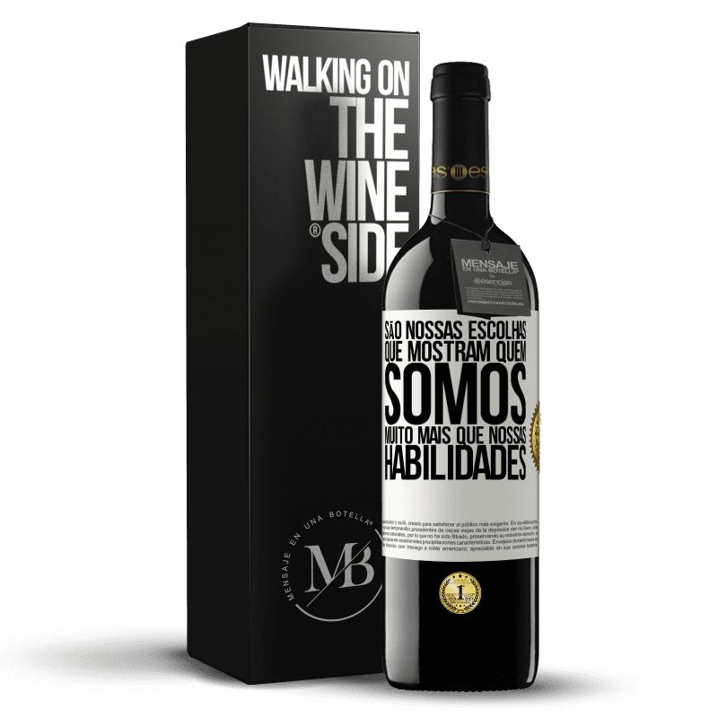 39,95 € Envio grátis | Vinho tinto Edição RED MBE Reserva São nossas escolhas que mostram quem somos, muito mais que nossas habilidades Etiqueta Branca. Etiqueta personalizável Reserva 12 Meses Colheita 2015 Tempranillo