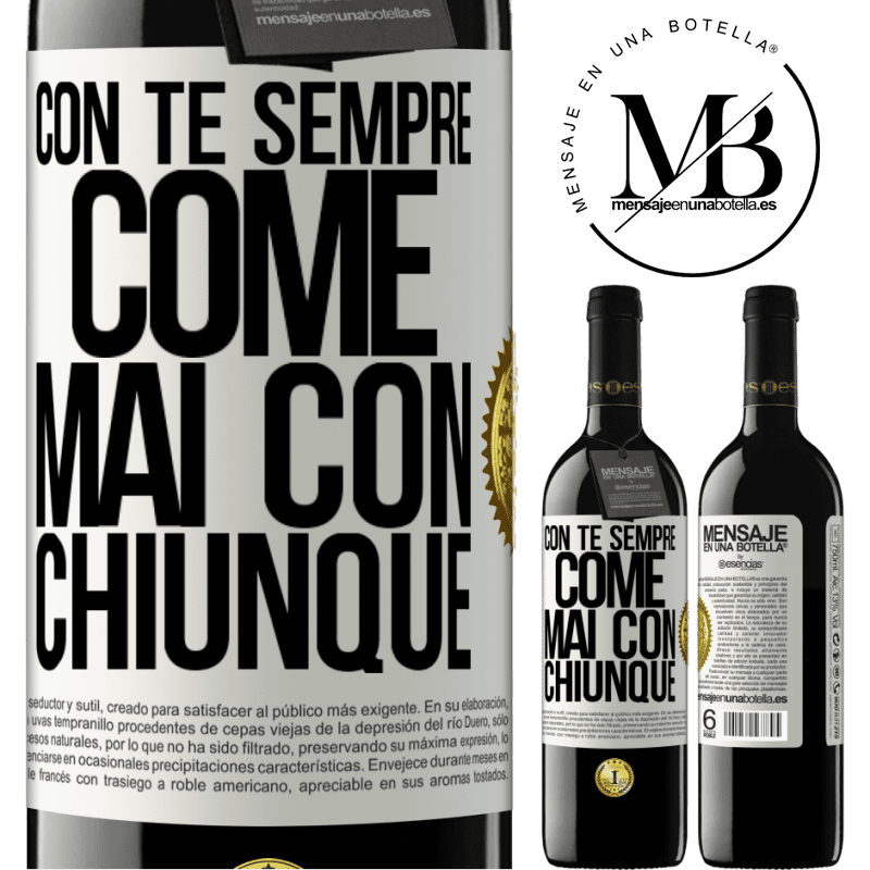 39,95 € Spedizione Gratuita | Vino rosso Edizione RED MBE Riserva Con te sempre come mai con chiunque Etichetta Bianca. Etichetta personalizzabile Riserva 12 Mesi Raccogliere 2016 Tempranillo