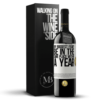 «my biggest fear? Be in the same place within a year» RED Edition MBE Reserve