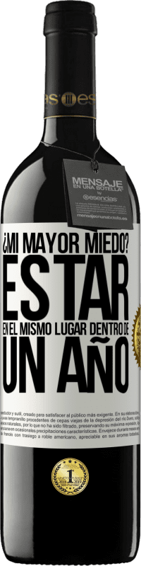 «¿Mi mayor miedo? Estar en el mismo lugar dentro de un año» Edición RED MBE Reserva