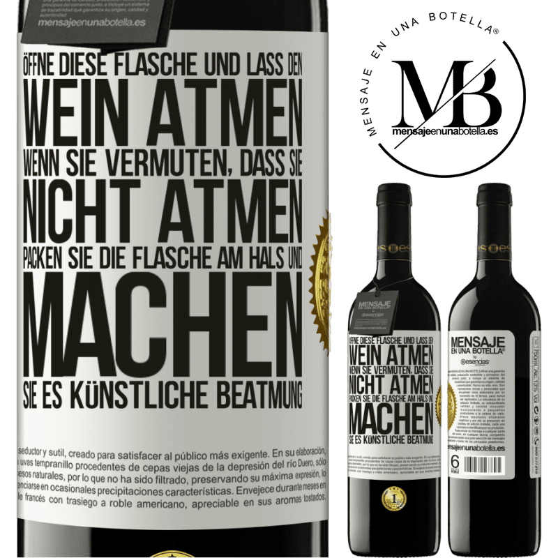 39,95 € Kostenloser Versand | Rotwein RED Ausgabe MBE Reserve Öffnen Sie diese Flasche und lassen Sie den Wein atmen. Wenn Sie vermuten, dass er nicht atmet, packen Sie die Flasche am Hals u Weißes Etikett. Anpassbares Etikett Reserve 12 Monate Ernte 2014 Tempranillo