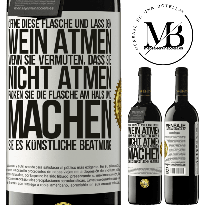 39,95 € Kostenloser Versand | Rotwein RED Ausgabe MBE Reserve Öffnen Sie diese Flasche und lassen Sie den Wein atmen. Wenn Sie vermuten, dass er nicht atmet, packen Sie die Flasche am Hals u Weißes Etikett. Anpassbares Etikett Reserve 12 Monate Ernte 2016 Tempranillo