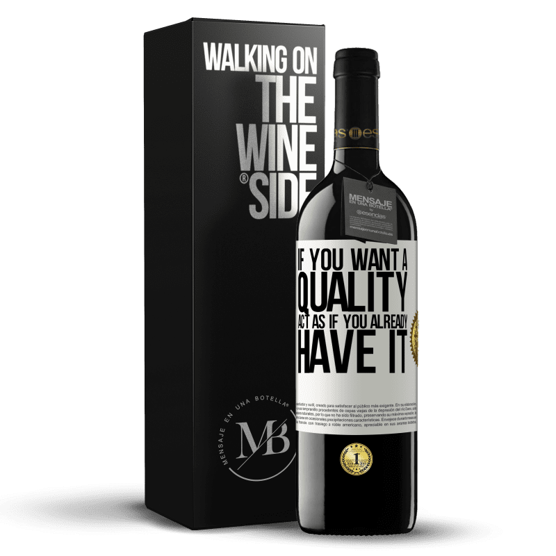 39,95 € Free Shipping | Red Wine RED Edition MBE Reserve If you want a quality, act as if you already had it White Label. Customizable label Reserve 12 Months Harvest 2014 Tempranillo