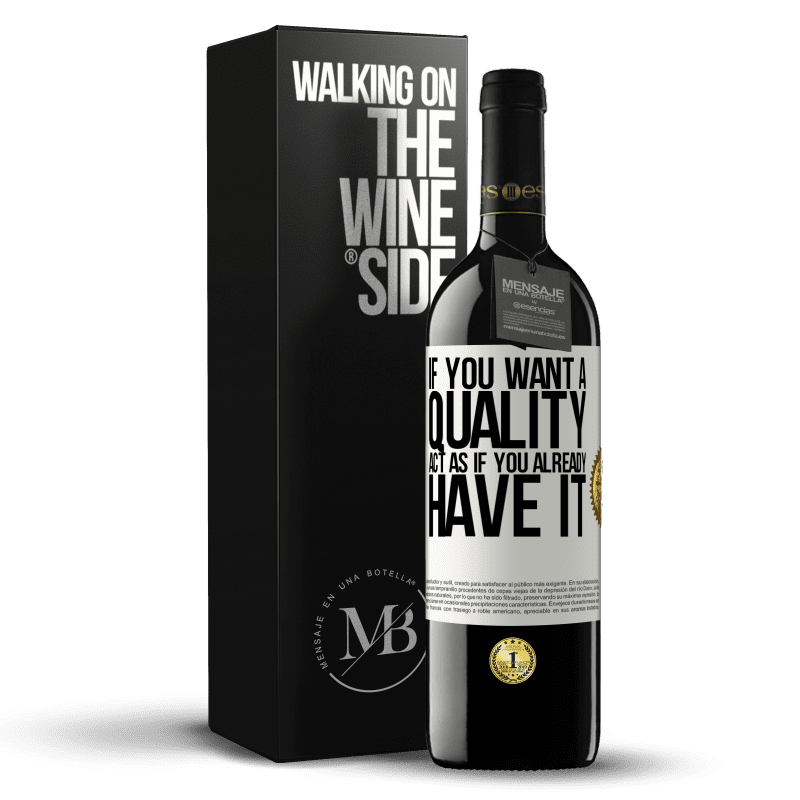 39,95 € Free Shipping | Red Wine RED Edition MBE Reserve If you want a quality, act as if you already had it White Label. Customizable label Reserve 12 Months Harvest 2016 Tempranillo