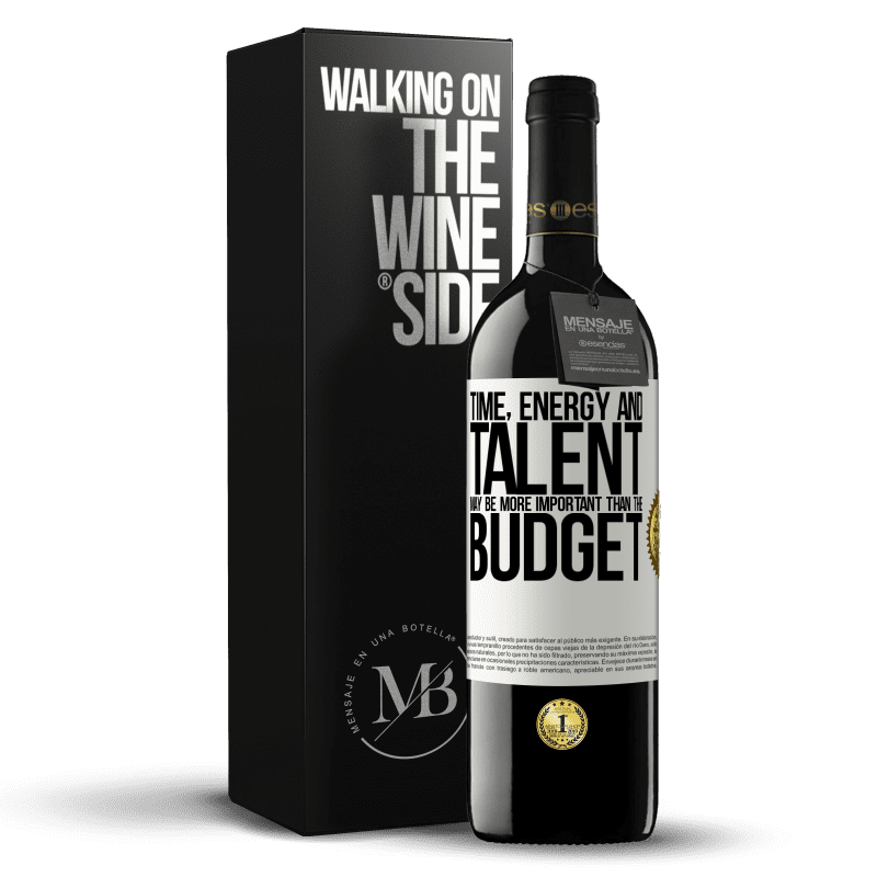 39,95 € Free Shipping | Red Wine RED Edition MBE Reserve Time, energy and talent may be more important than the budget White Label. Customizable label Reserve 12 Months Harvest 2014 Tempranillo