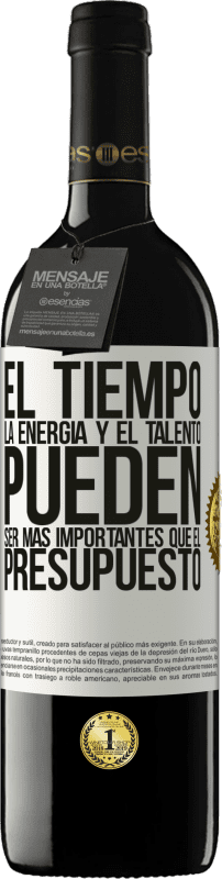 «El tiempo, la energía y el talento pueden ser más importantes que el presupuesto» Edición RED MBE Reserva