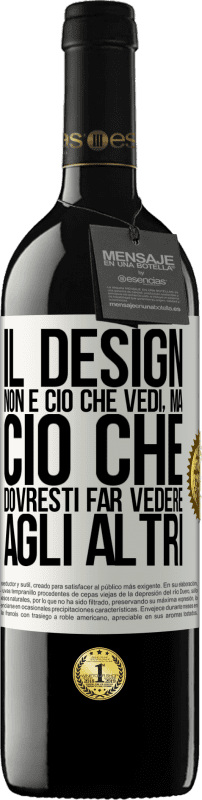 39,95 € Spedizione Gratuita | Vino rosso Edizione RED MBE Riserva Il design non è ciò che vedi, ma ciò che dovresti far vedere agli altri Etichetta Bianca. Etichetta personalizzabile Riserva 12 Mesi Raccogliere 2016 Tempranillo