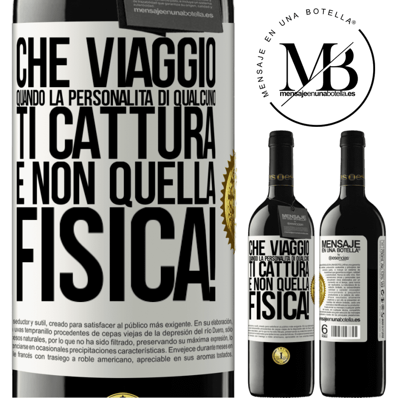 39,95 € Spedizione Gratuita | Vino rosso Edizione RED MBE Riserva che viaggio quando la personalità di qualcuno ti cattura e non quella fisica! Etichetta Bianca. Etichetta personalizzabile Riserva 12 Mesi Raccogliere 2015 Tempranillo