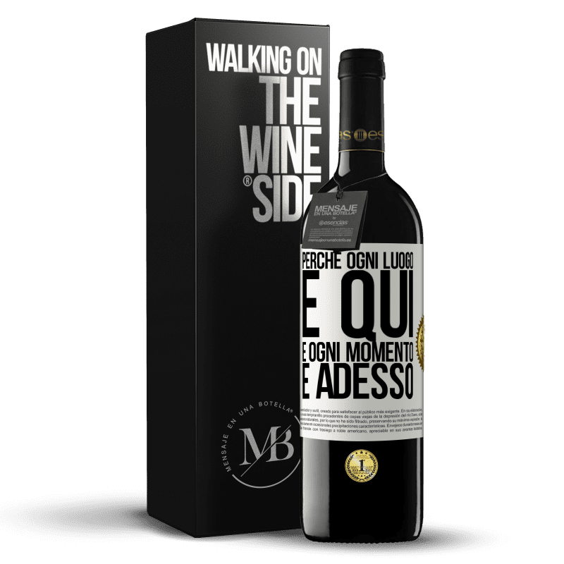 39,95 € Spedizione Gratuita | Vino rosso Edizione RED MBE Riserva Perché ogni luogo è qui e ogni momento è adesso Etichetta Bianca. Etichetta personalizzabile Riserva 12 Mesi Raccogliere 2015 Tempranillo