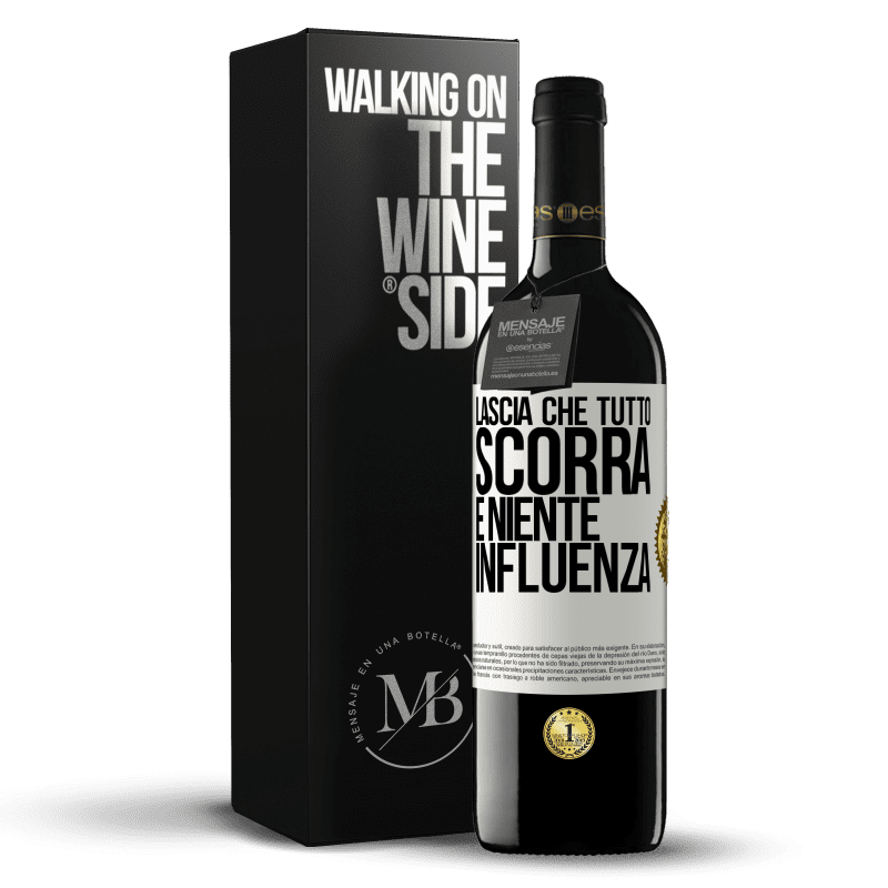 39,95 € Spedizione Gratuita | Vino rosso Edizione RED MBE Riserva Lascia che tutto scorra e niente influenza Etichetta Bianca. Etichetta personalizzabile Riserva 12 Mesi Raccogliere 2016 Tempranillo