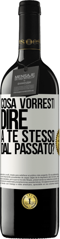 39,95 € Spedizione Gratuita | Vino rosso Edizione RED MBE Riserva cosa vorresti dire a te stesso dal passato? Etichetta Bianca. Etichetta personalizzabile Riserva 12 Mesi Raccogliere 2016 Tempranillo